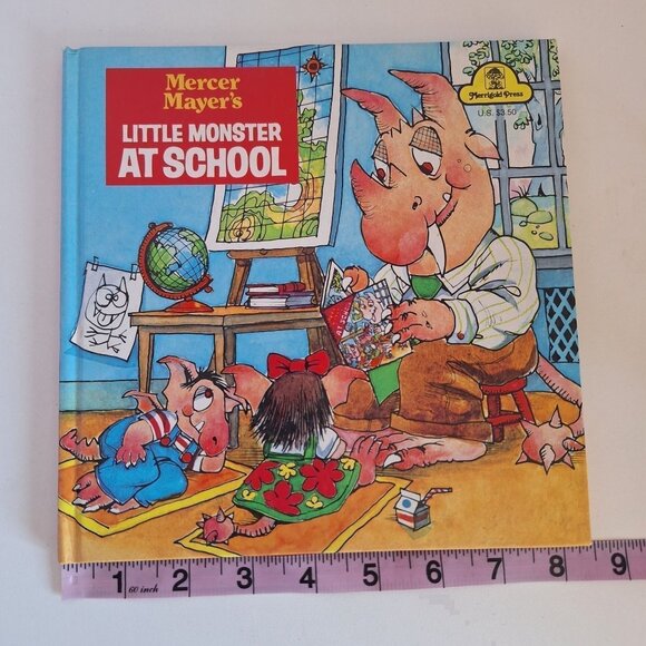 Mercer Mayers Little Monster At School Critters Hardcover Book 1978 Merrigold - Picture 10 of 11